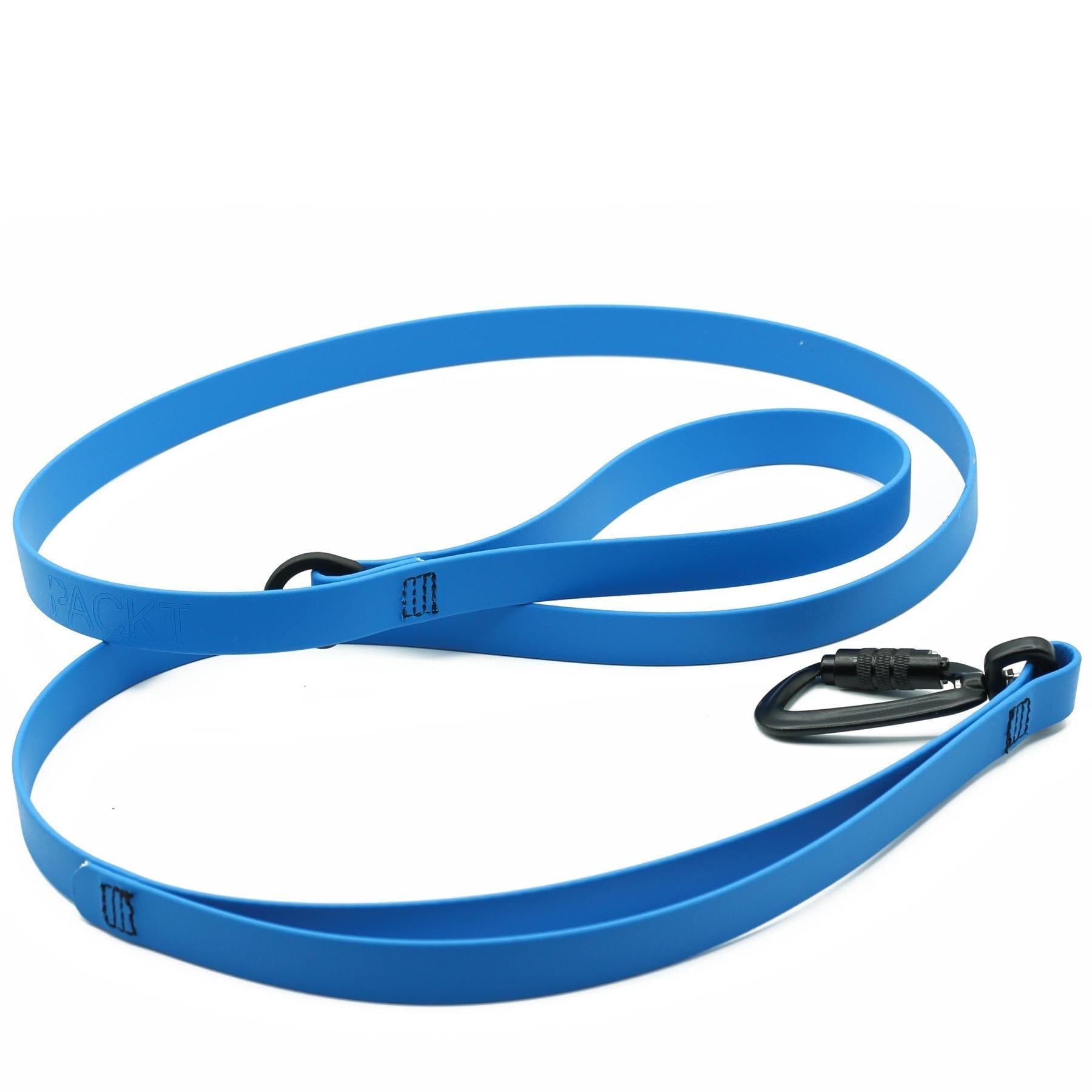 PACKT - UltraLite Waterproof Two Handle Dog Leash Large Dogs |Made in USA, 100% Waterproof & Stronger than Leather Dog Leash for Medium Dogs |Outdoor Dog leash with two handles| Pacific - 5 ft.