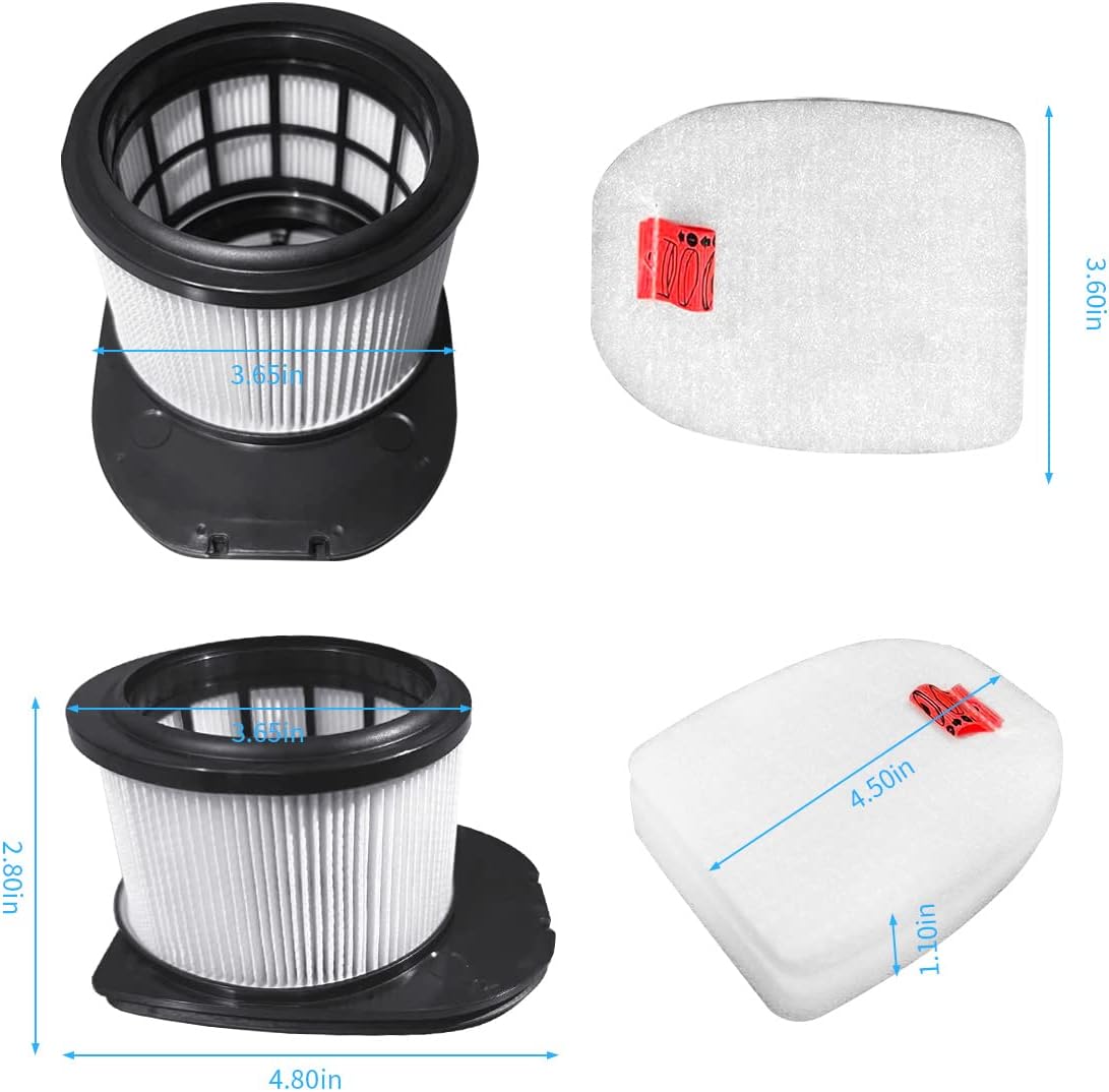 UZ565H Filter Replacement for Shark UZ565H Stratos Ultralight Corded Stick Vacuum 2 Filters+4 Foam Felt Filters