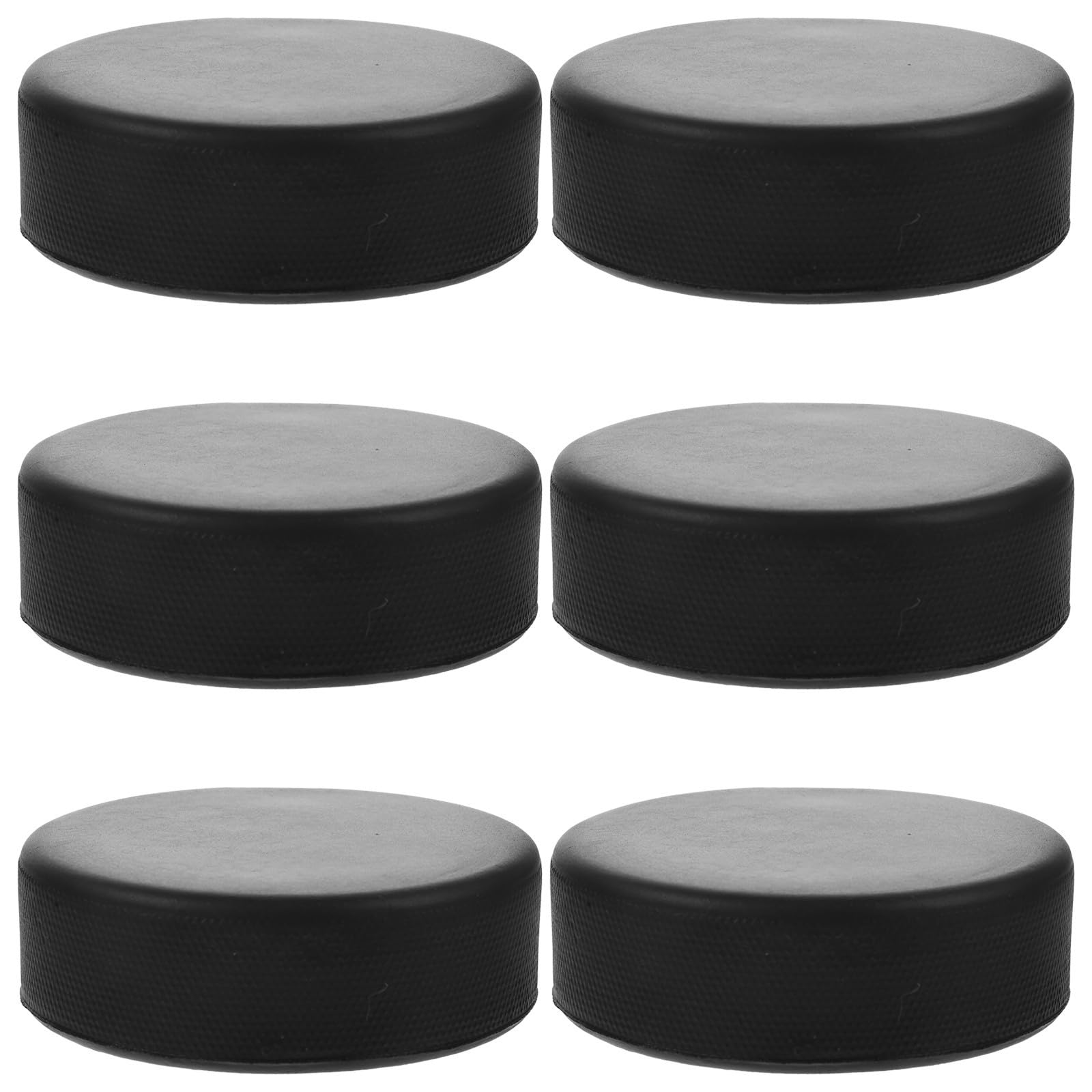 Kisangel Palets D'entraînement Palets de Hockey sur Glace Légers à Faible Friction 6 Pièces en PU Haute Densité pour Entraînement sur Terrain ou Béton Lisse