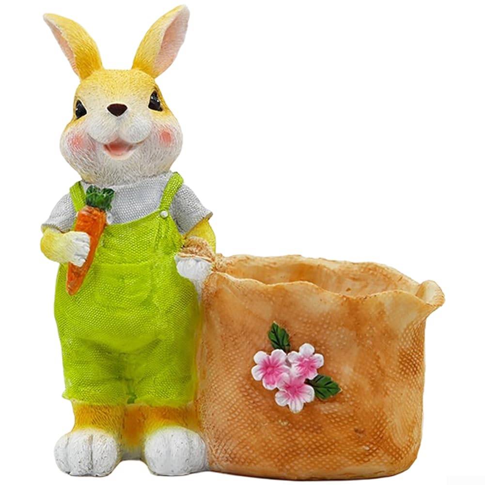 Maceta de conejo para decoración de jardín exterior y paisajismo