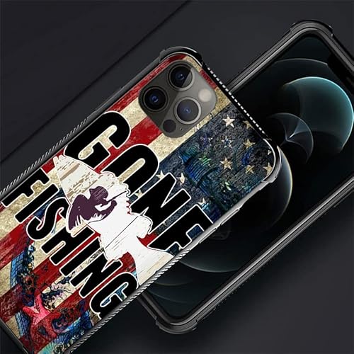 Gone Fishing America Flag Love Fishing Fisherman Phone Case For Iphone 14 13 12 11 Pro Max Xr Xs Max Samsung Galaxy S23 S22 S21 S20 Fe Ultra Plus Note 20 10 A03S A53 A32 A13 A42 A51 A71 For Men Boys #TOP3