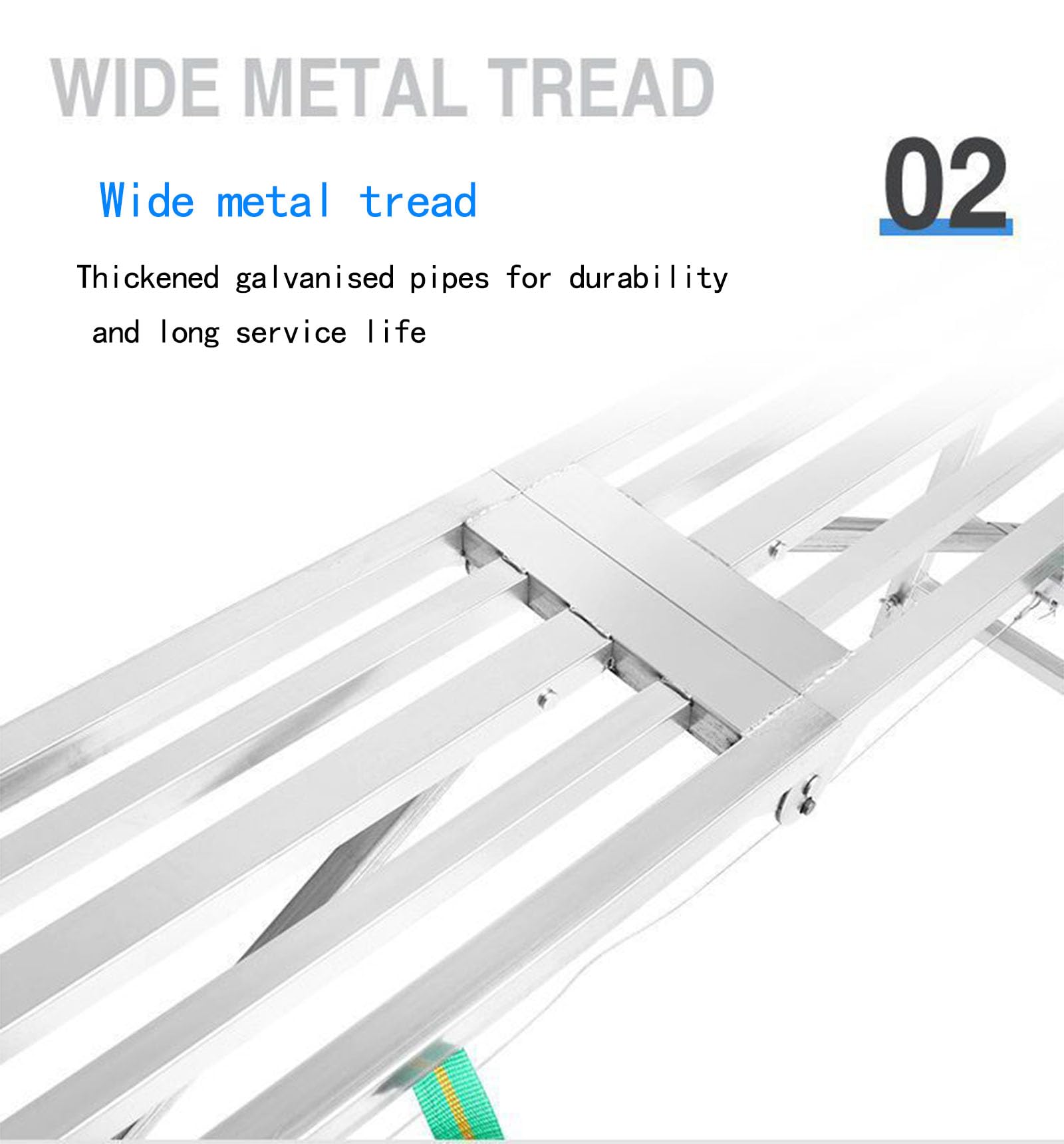 Plataforma de Trabajo Ajustable con trampilla - Andamio Plegable portátil con Altura Ajustable y Capacidad de Carga de 400 kg. Estructura de Acero al Carbono Duradera.