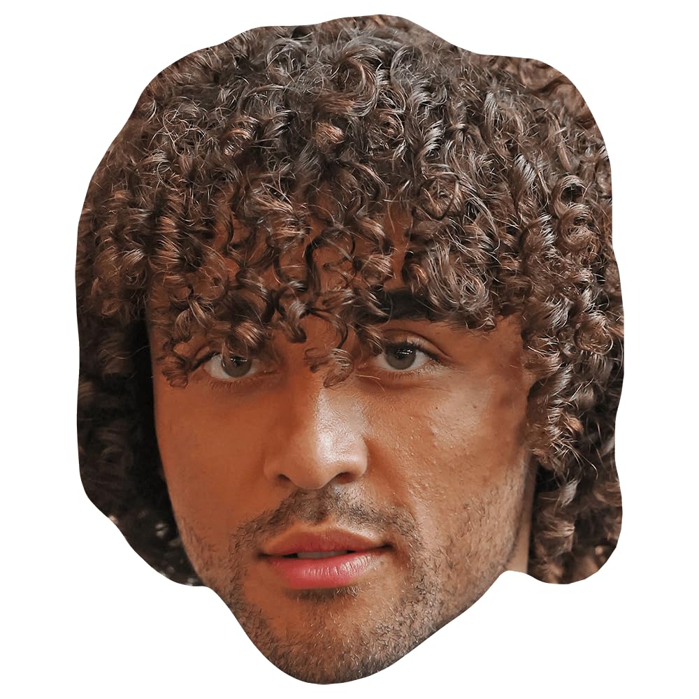 Celebrity Cutouts Lifelike Dominic Calvert-Lewin (Curls) Celebrity Mask, Flat Card Face, Fancy Dress Mask