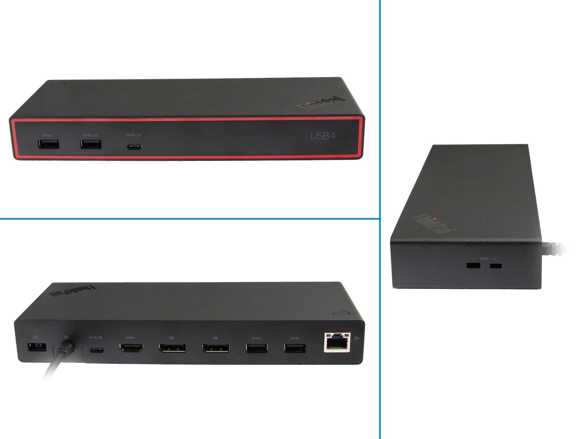 Lenovo ThinkPad 5000 stacja dokująca - USB4 - HDMI, DP, USB-C - 1 GbE - 100 W - Niemcy