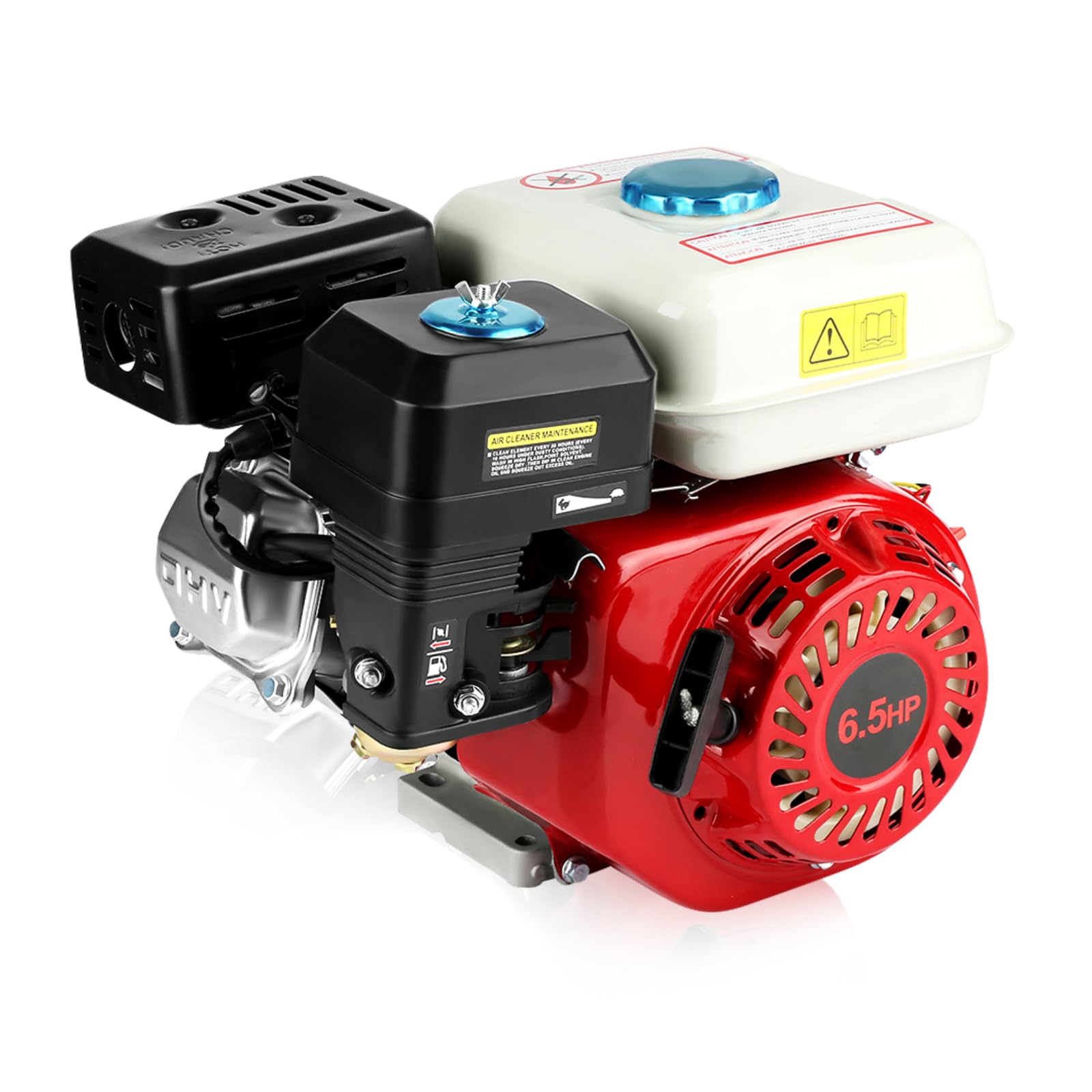 Motor de Gasolina 4 Tiempos OHV Arranque por Cuerda Bajo Consumo Ventilación Optimizada para Generador Herramientas Jardín