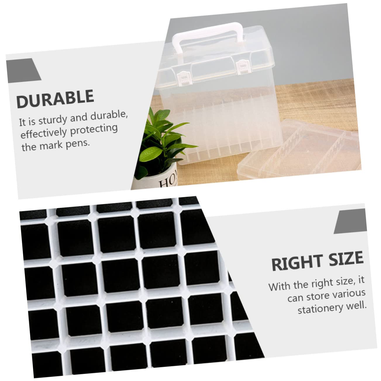NUOBESTY Organizer Portatile per Cancelleria Bianco Scatola Stoccaggio per e Materiale Scolastico per Uffici Scuole