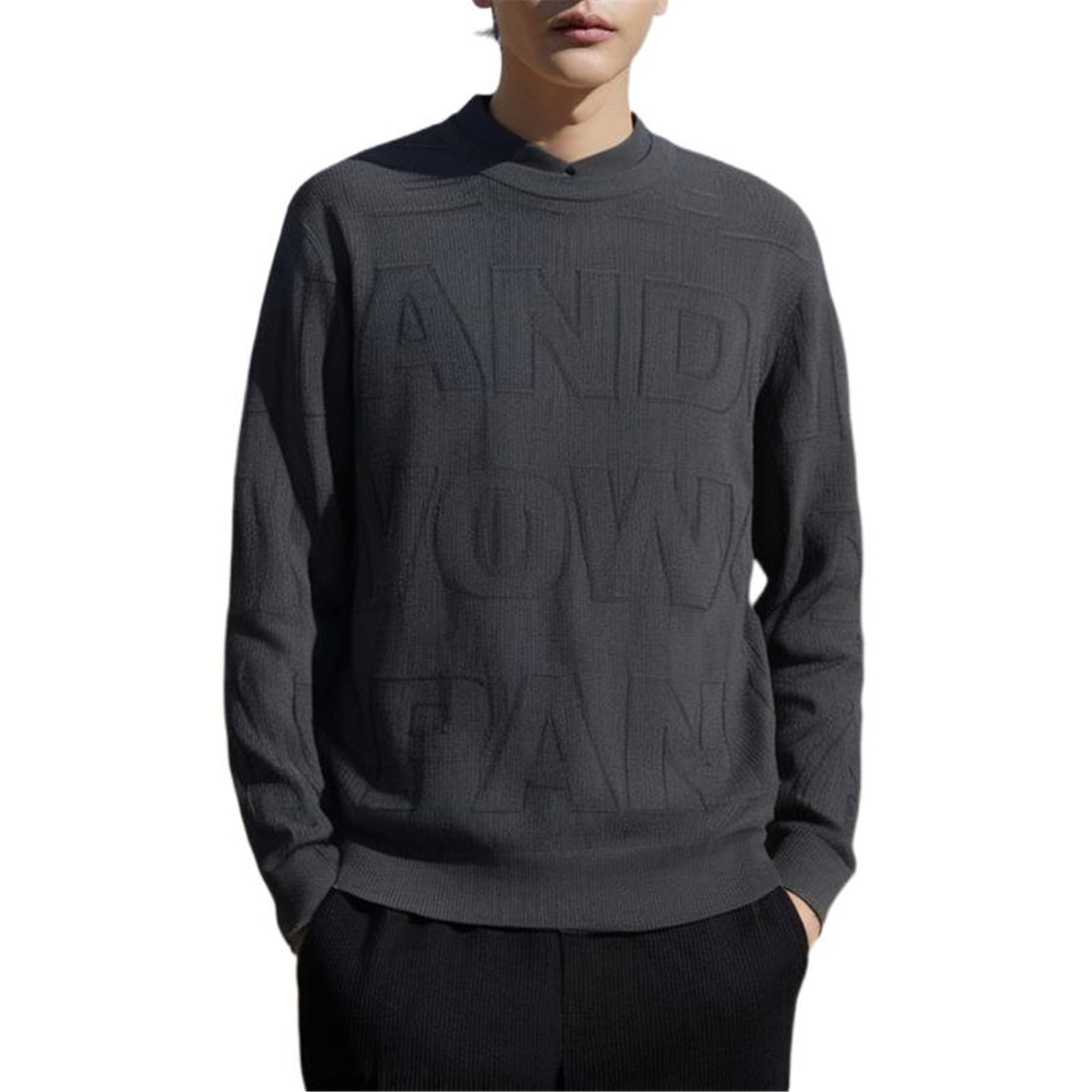 Pull col chemise intégré homme ample idéal pour le bureau et les sorties - 8