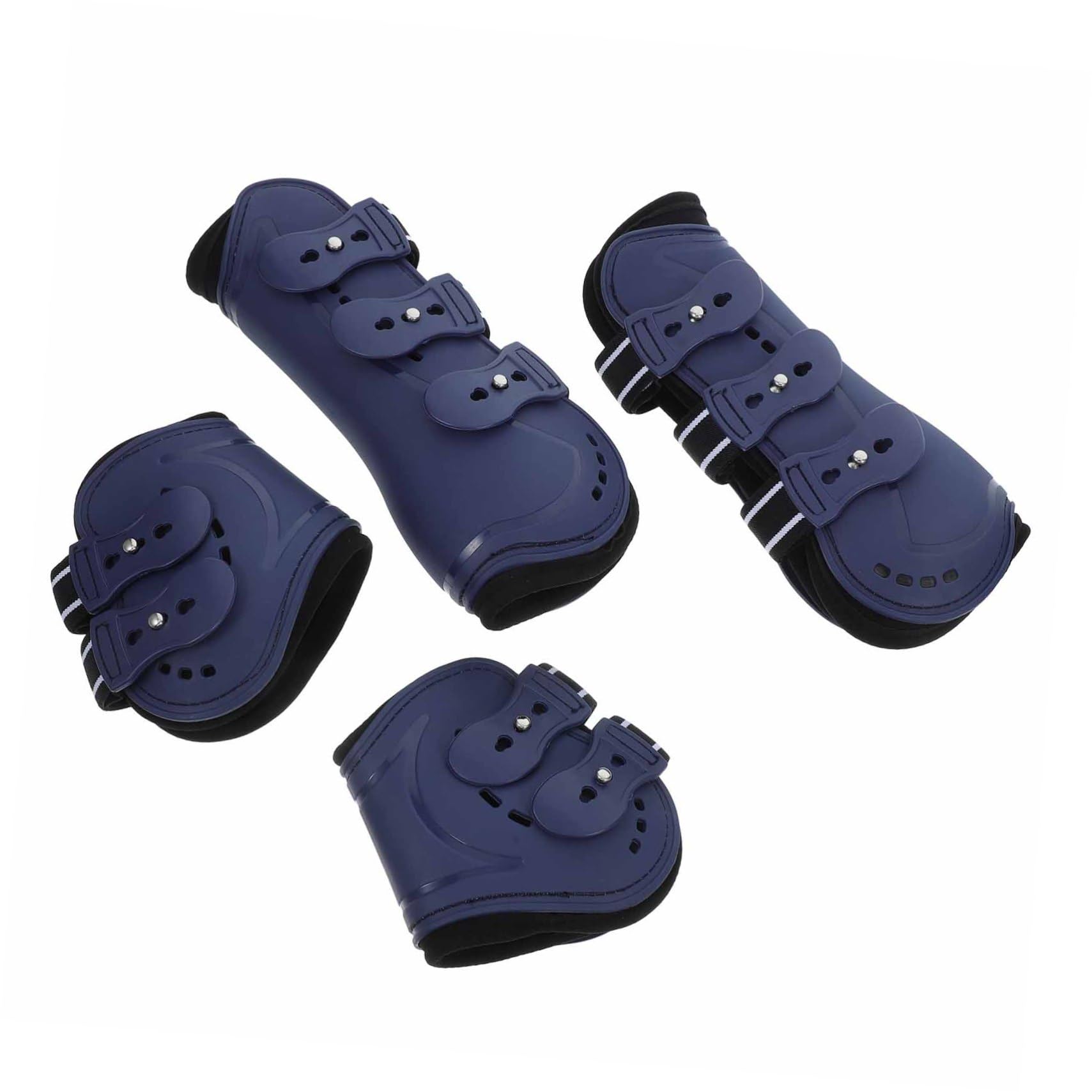 ibasenice 4piezas Botas para Patas De Caballo Protector De Patas De Caballo para y Cuidado Botas De Protección Ecuestre para Tendones Azul Mediano