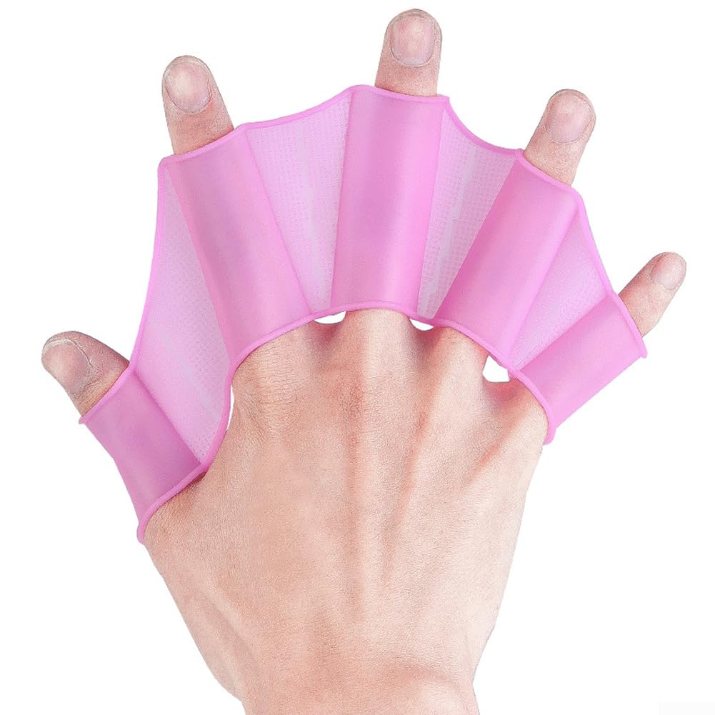 QuivyLivy Silicone Swim Gloves, Webbed Finger Paddles, Frog Hand Flippers, Aquatic Training gears For Open Water Swimming, Surfing Bodyboarding, Water(one pair）) — image 1