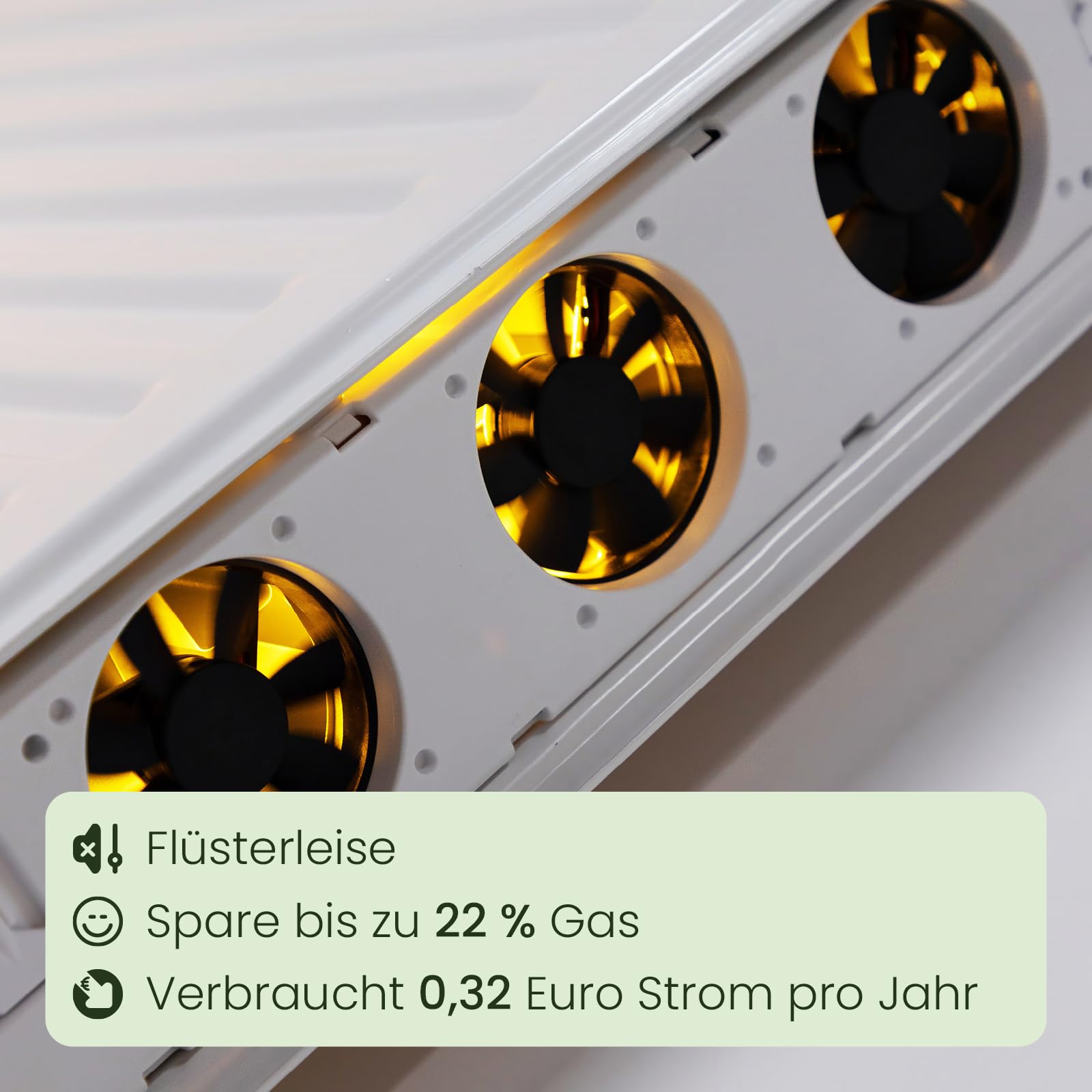 SpeedComfort Starter Mono Set 1-Stück: Smartes Heizgebläse für Heizungen - Langlebiger Heizverstärker für Unterheizungen und Heizkörper - zum Sparen von Energie und Heizkosten