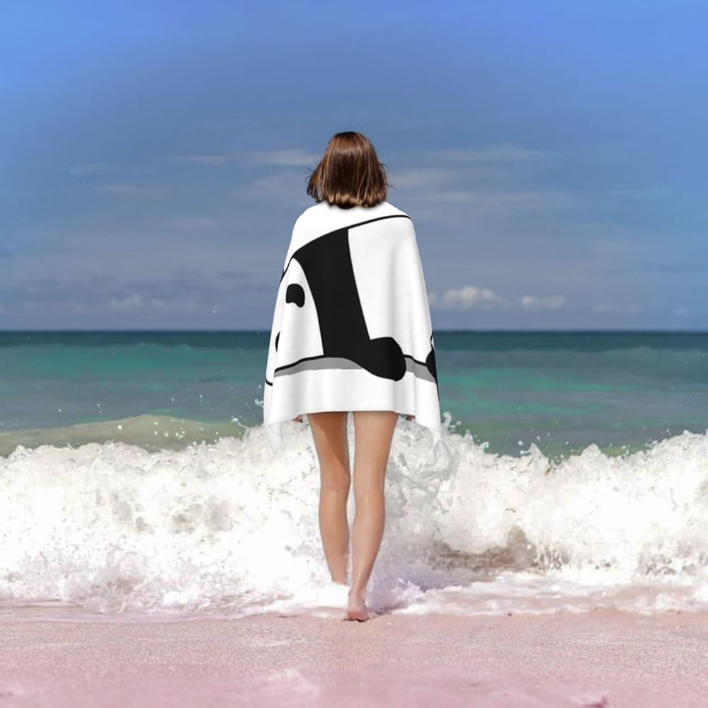 ＊予約品です＊ふわっふわっパンダ♪大きめタオル。 Amazon｜面白い パンダ バスタオル 大判 吸水速乾 フェイス