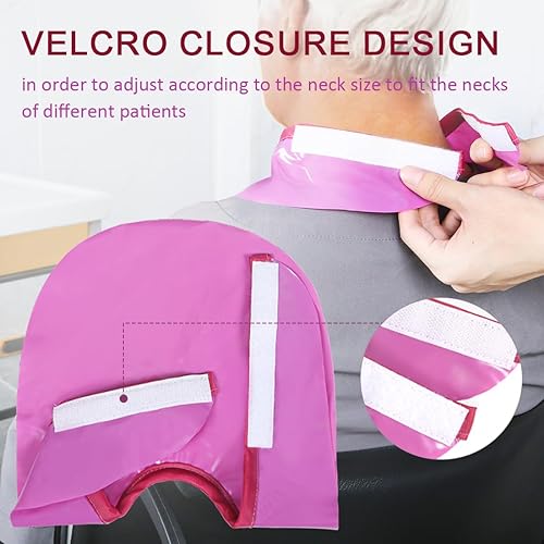 Miniatura 5 de Cubierta impermeable de traqueotomía para ducha, protector de estoma para cuello, protector de comodidad ajustable (rosa, 1 unidad)