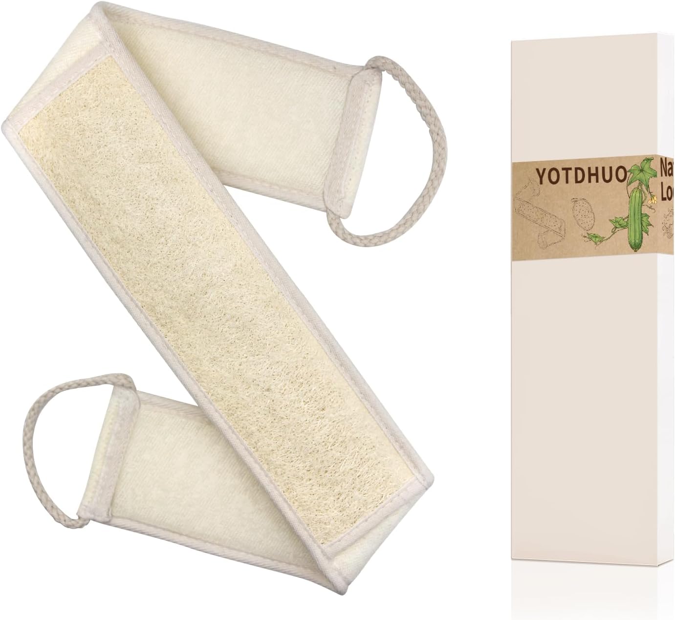 One pack of natural loofah bath scrubber Low Tox