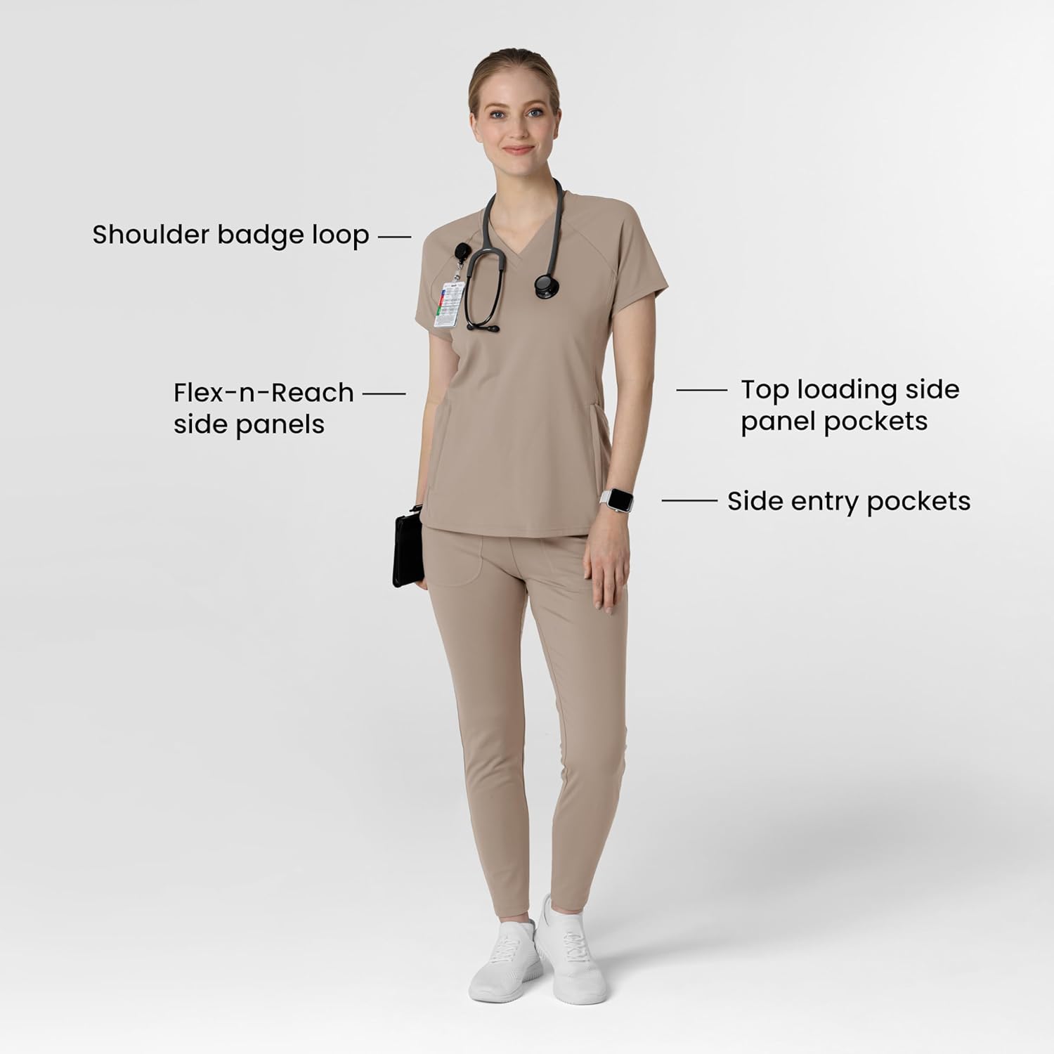 Wink Womens Scrub Top - Image 2