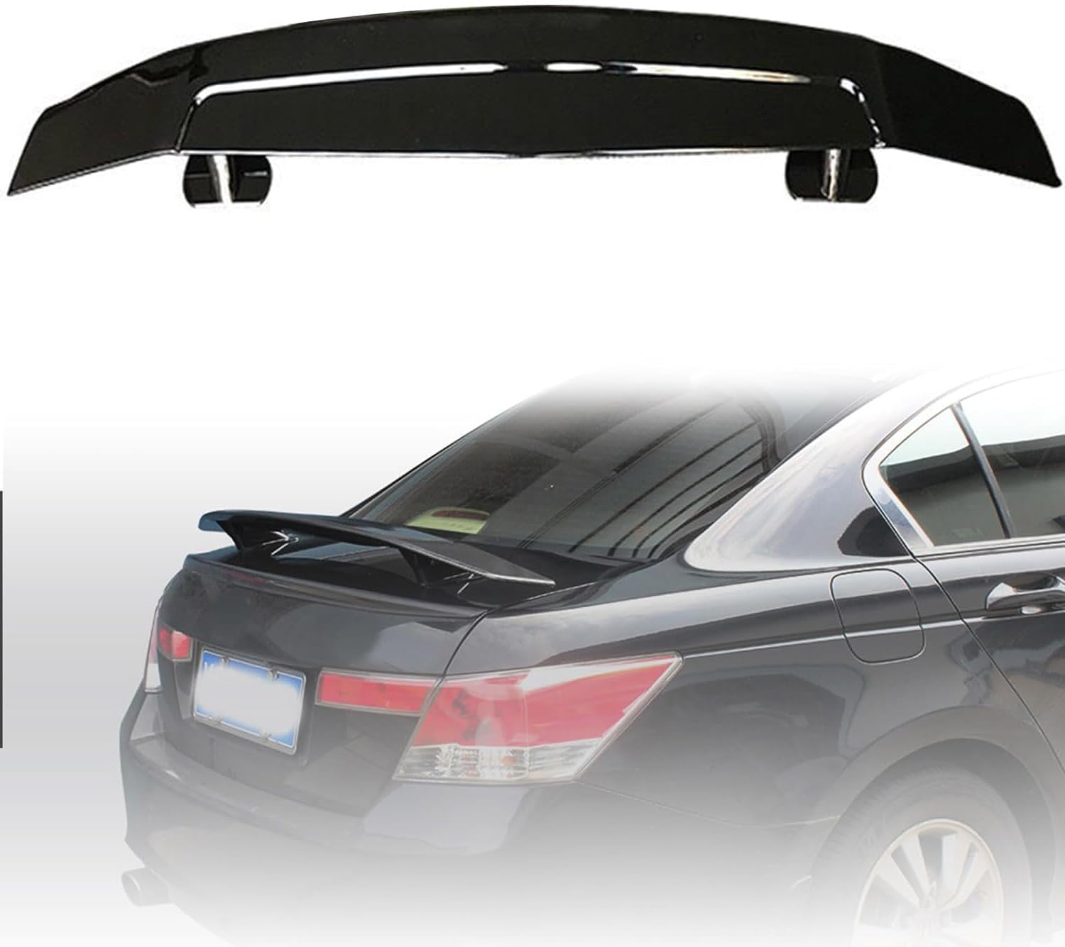 Universal Car Rear Roof Rear Wing for M=azda M=azad 6 2020-2023, ABS Car Rear Roof Spoiler Tail Wing Lip, Car Adjustable Rear Bumper Strip Trim Sticker,Black