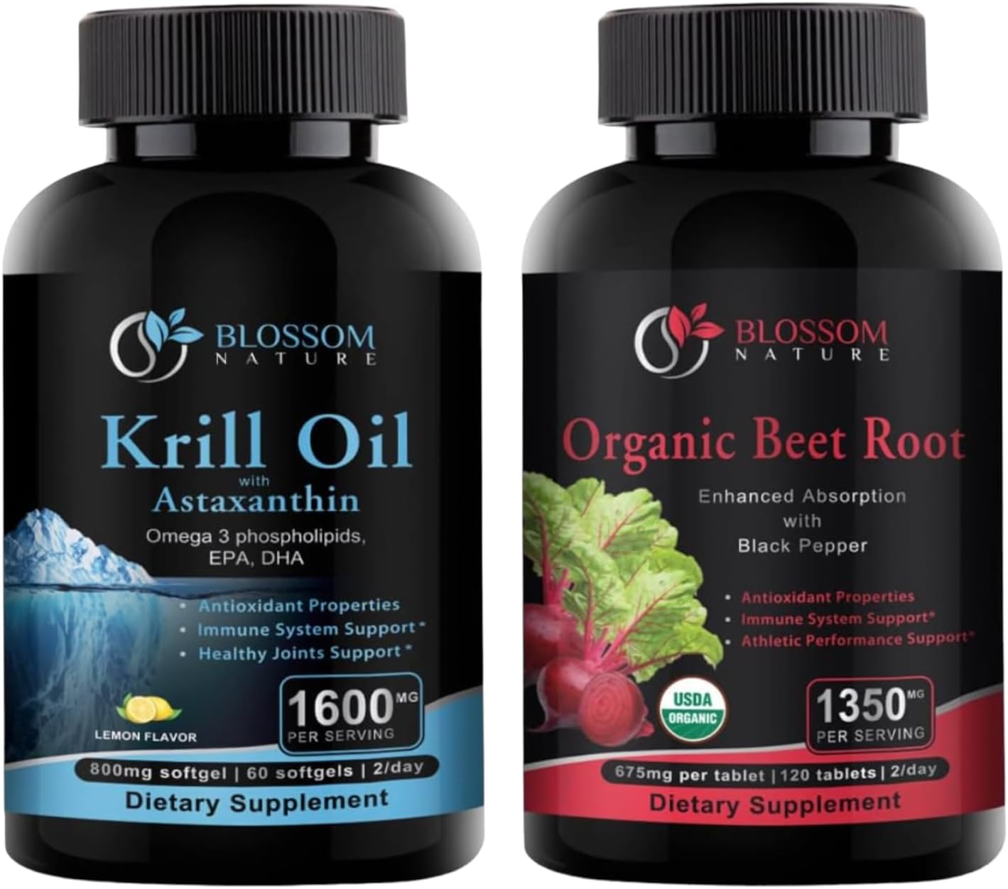 Antarctic Krill Oil 1600mg with Astaxanthin 2mg, Omega3