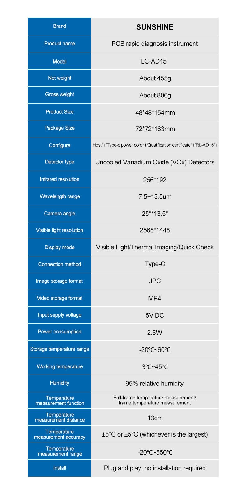 SUNSHINE LC-AD15 400W 3D Analysegerät Schnelle Handy-PCB-Erkennung Infrarot-Thermalkamera Reparaturwerkzeugset