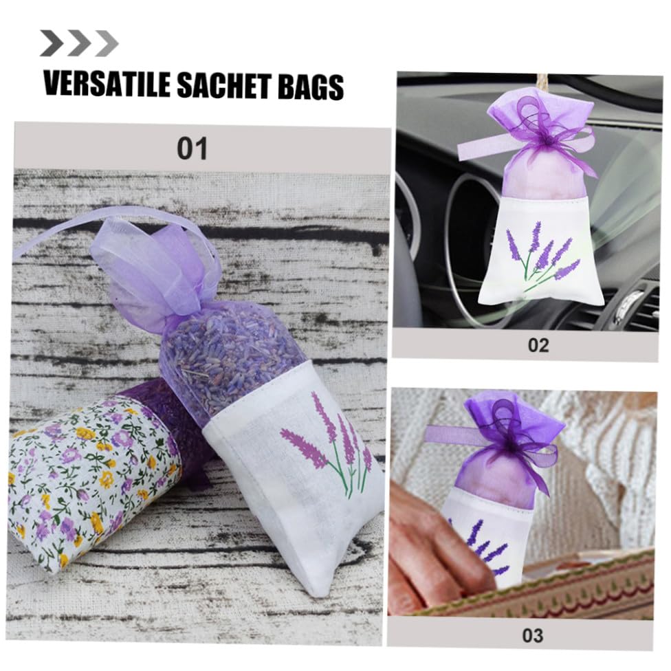 Bolsas de sachet de lavanda vacías 20 piezas con cordón miniatura 3