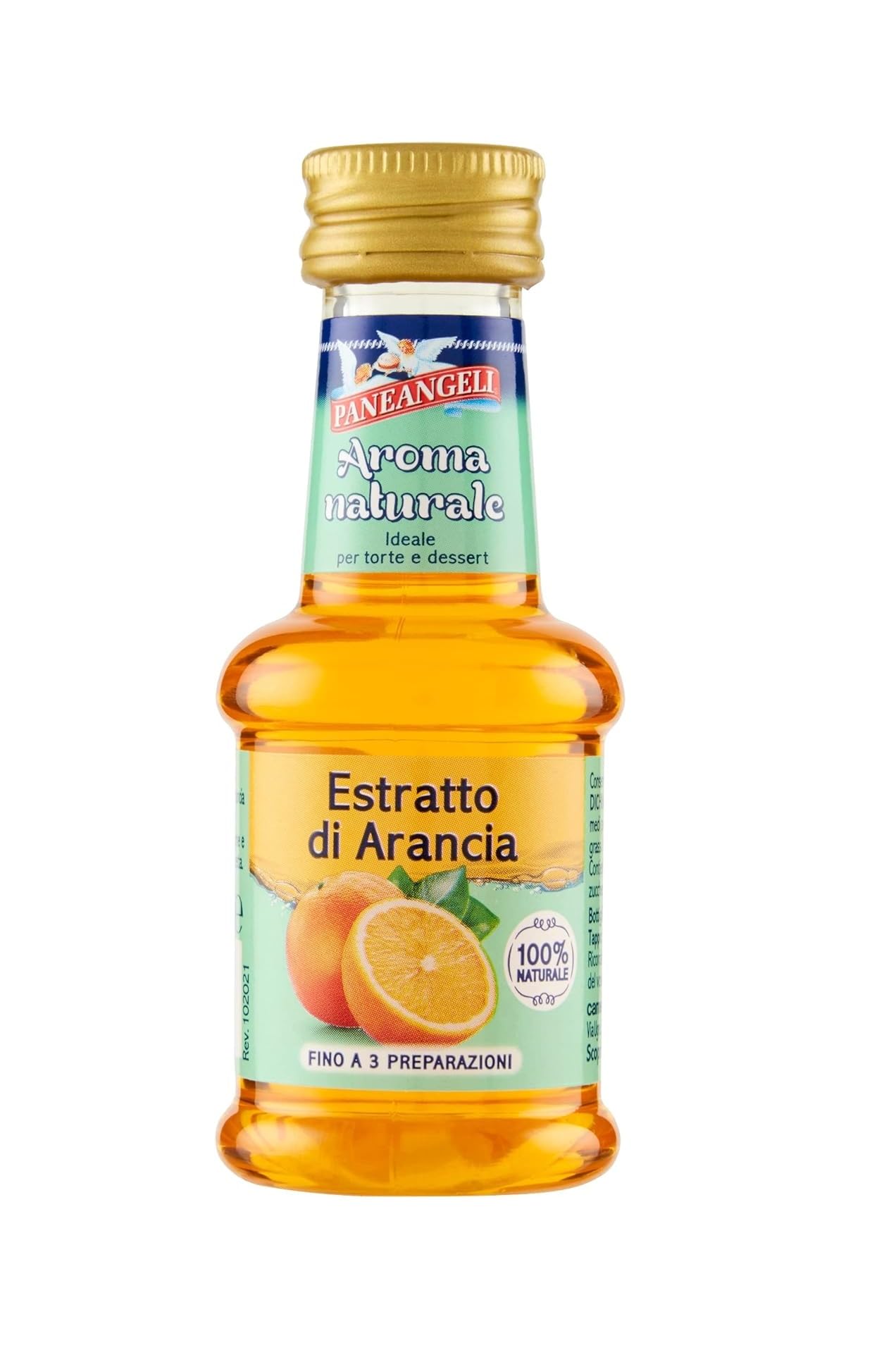 Generic Paneangeli 100% Natural Orange Extract, Natural Food Flavoring Ideal for Cakes and Desserts, Preservative-Free, Solvent-Free, 35 ml