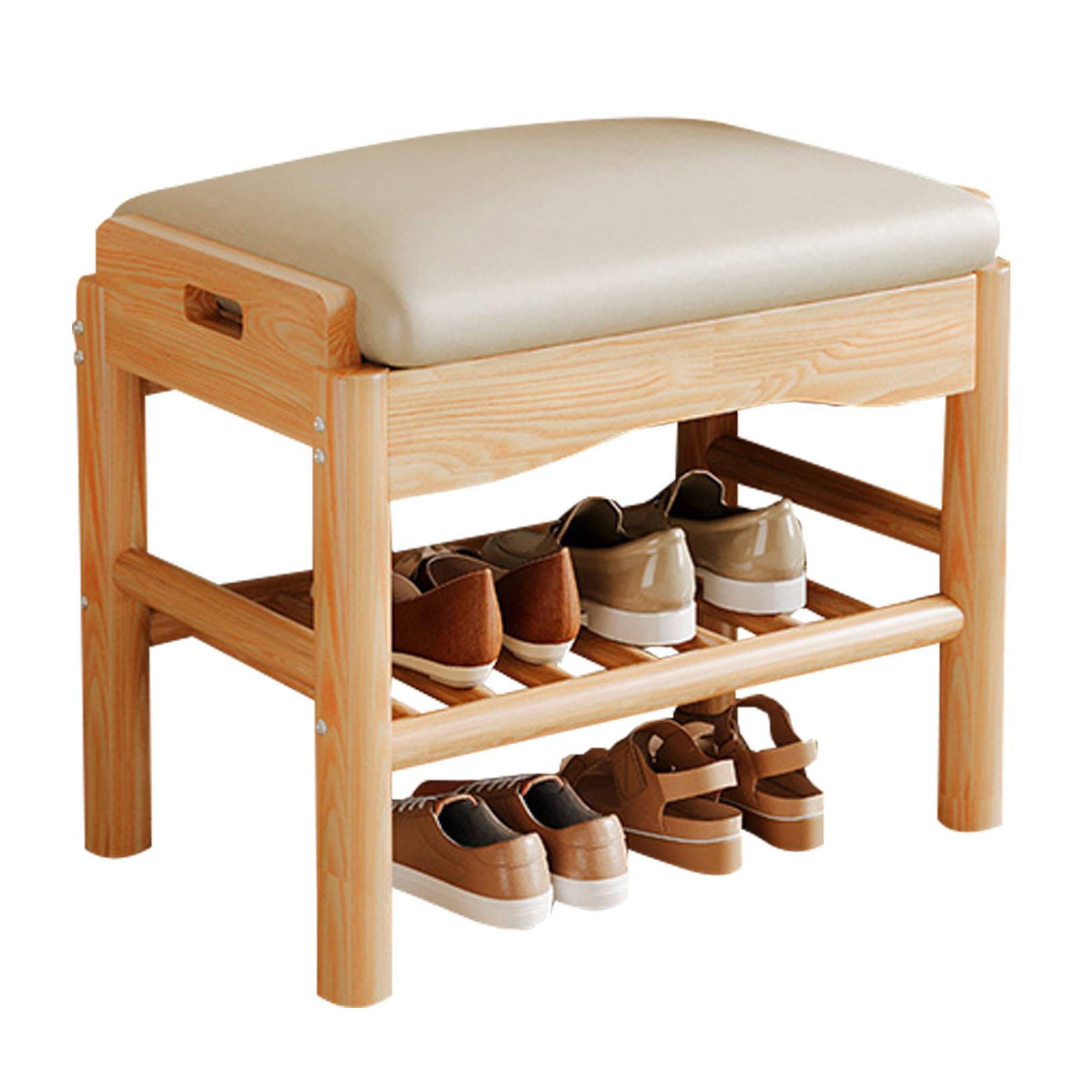 Banc de rangement moderne pour un couloir ordonné et un salon accueillant