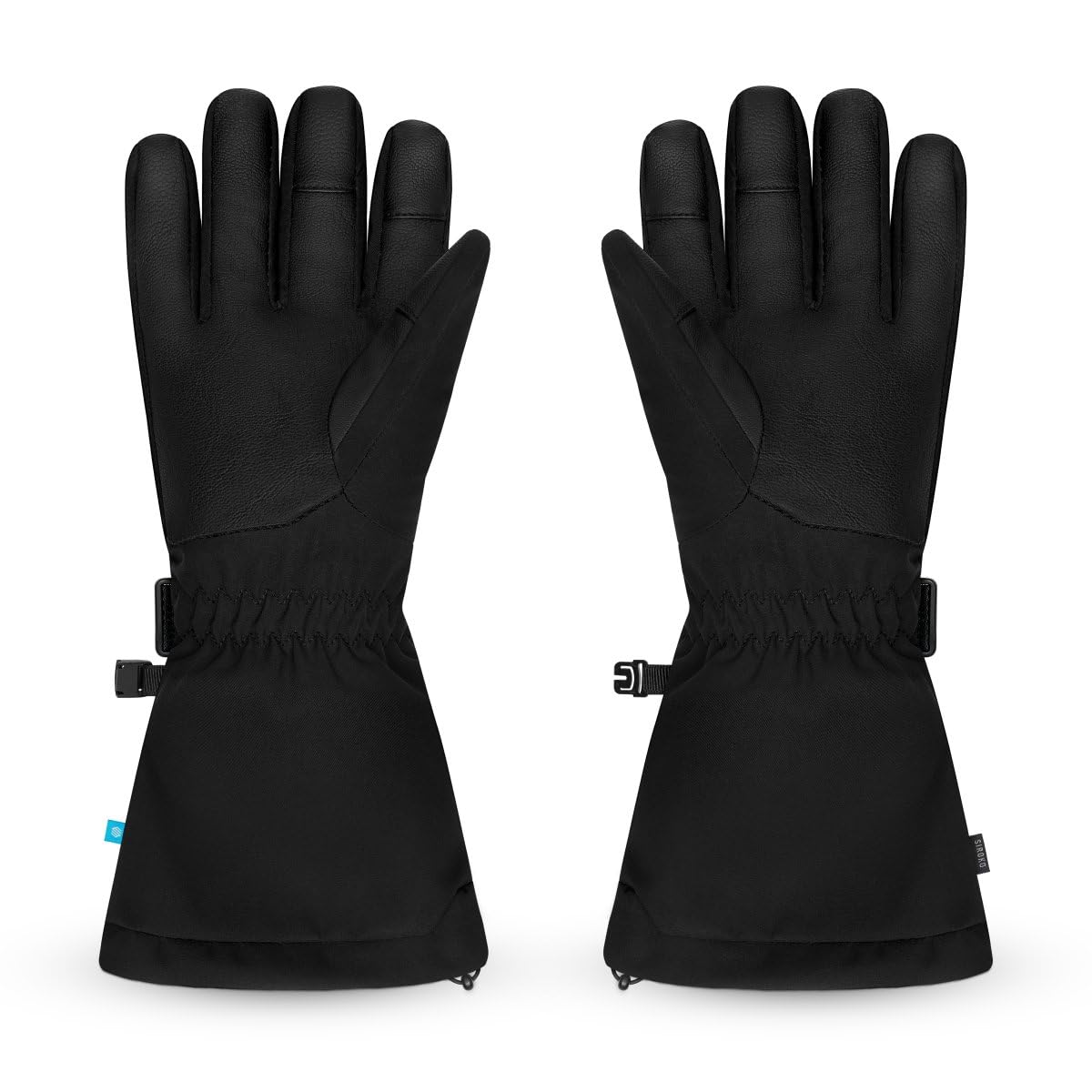 SIROKO - Ocieplane Rękawice na Narty i Snowboard Siroko SRX NOOK Black - XS - Czarny