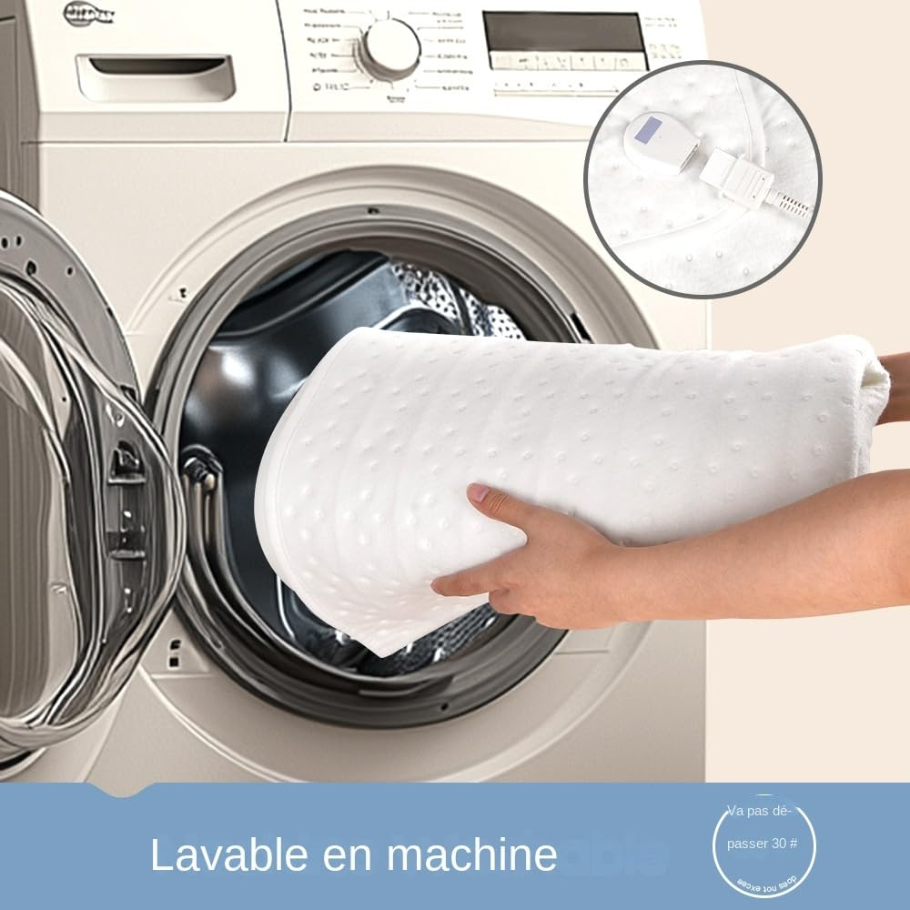Couverture chauffante Couverture électrique Coussin chauffant 150 * 80cm Coussin de matelas thermique Table de massage Chauffe-corps Chauffe-lit 3 niveaux de chaleur Sous-couverture chaude