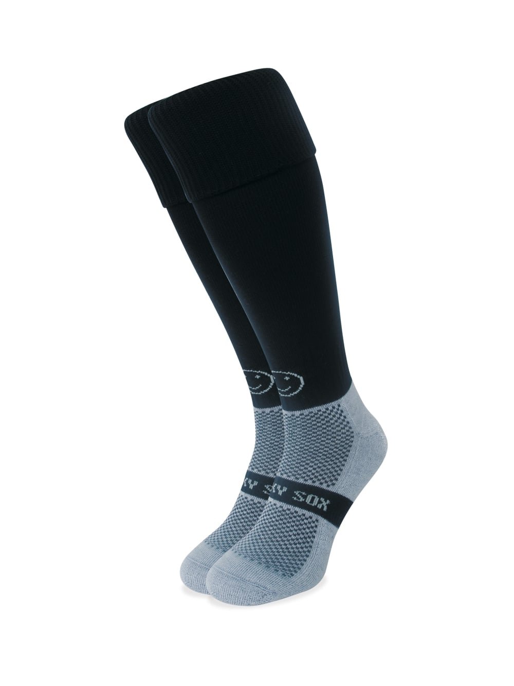 WackySox Plain Black Knee Length Sport Socks