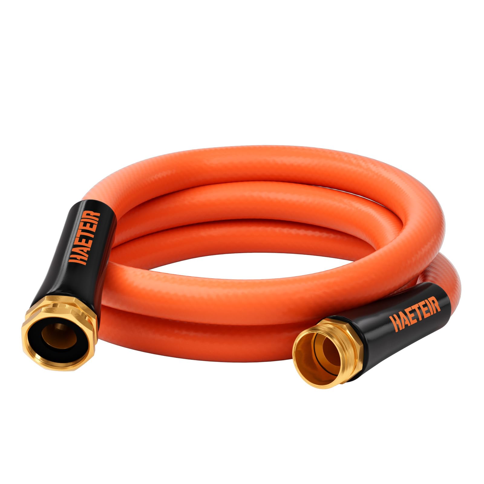 Haeteir Heavy Duty Garden Hose 3/4 in x 5 ft with Swivel Fitting, Super Flexible Water Hose, All-weather, Lightweight, Burst 600 PSI
