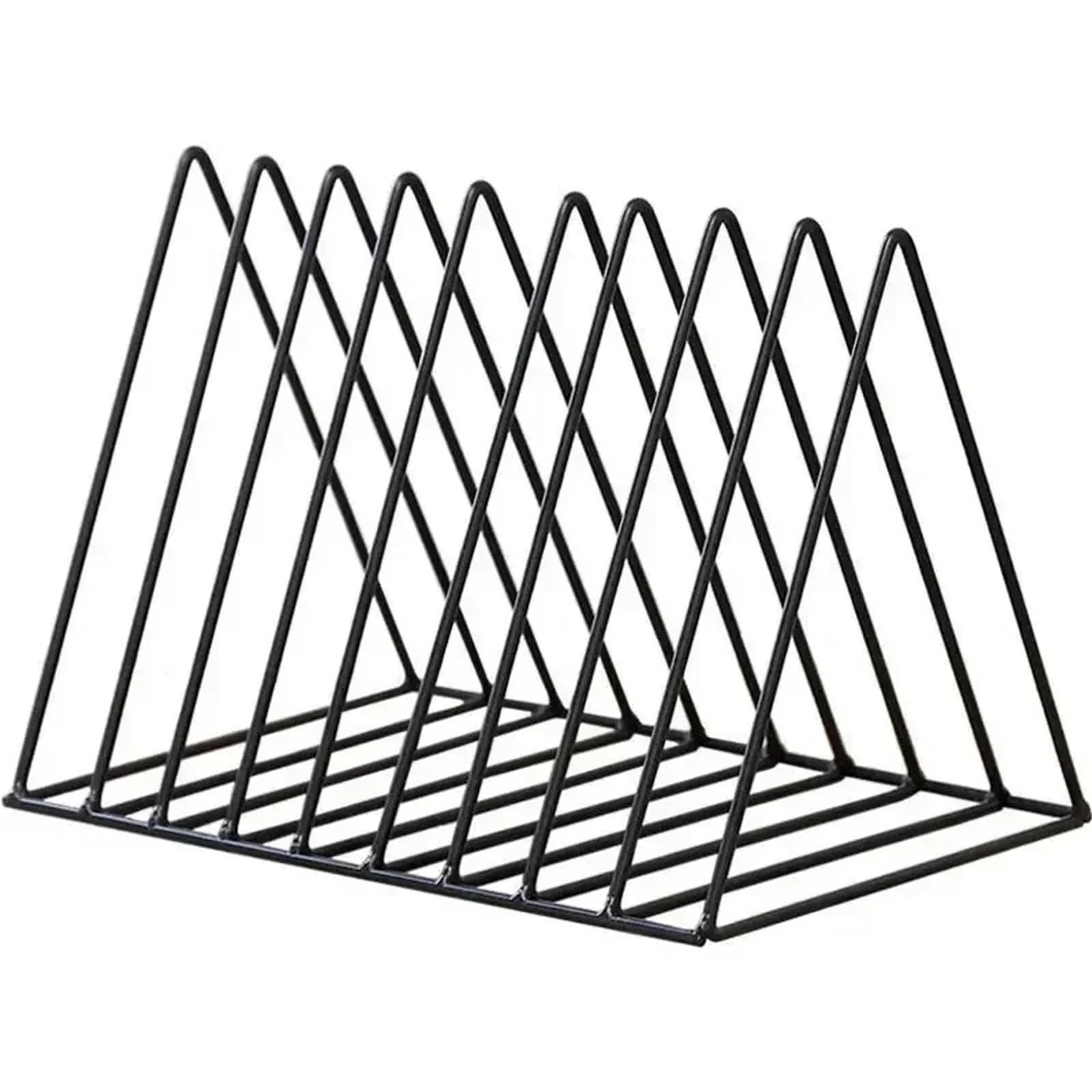 Desktop Bookends Book Storage Rack Desktop Iron Bookshelf Records Holder Student Stationeres Organizer Newspapers Magazines Stand for Home Office School Library