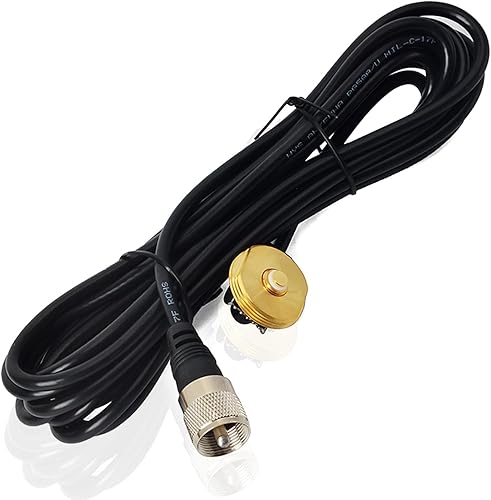 HYS TCJ-N1 38" a 34" Montaje en agujero con 13'Acerca de 13.1 ft RG-58 Cable coaxial NMO a PL259 para todas las antenas de radio NMO VHFUHFCB