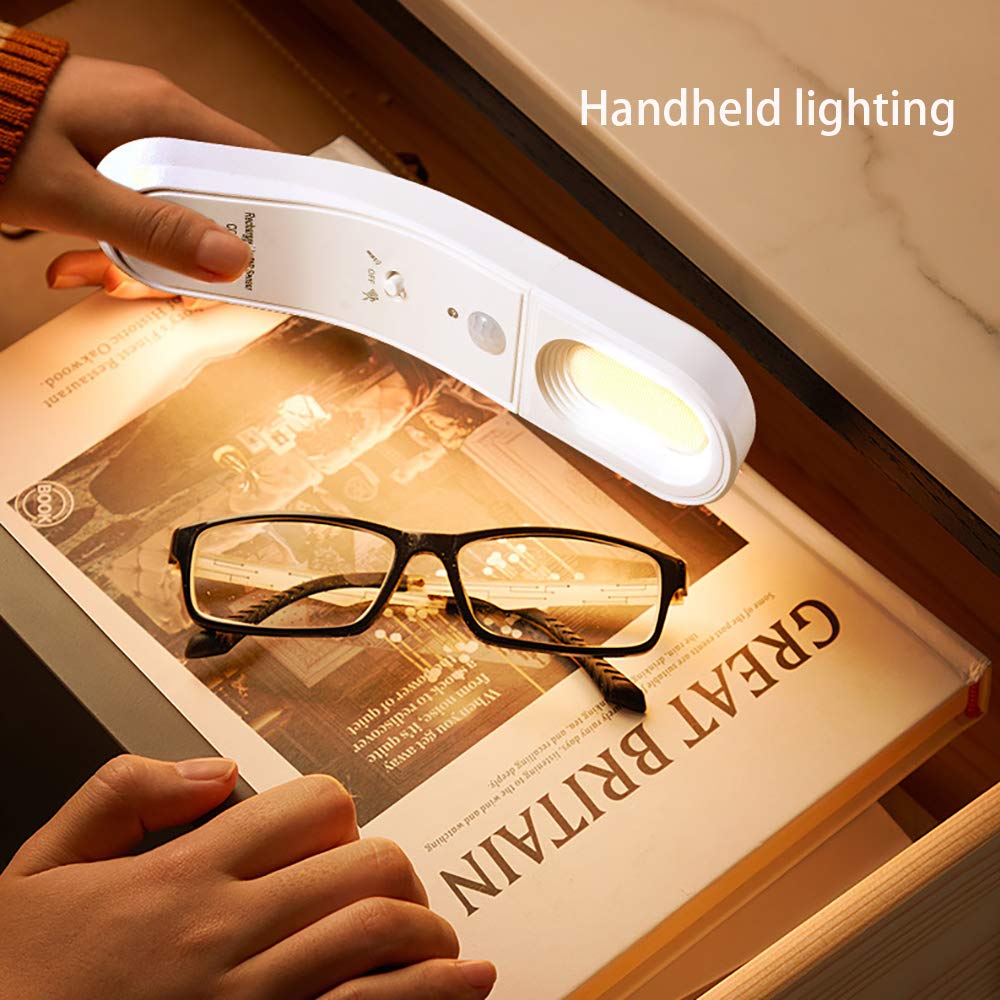 La luz del Sensor, Armario de luz, LED portátil Noche la luz, USB Recargable, 2 Modos de inducción, sin Cable 360 ​​° de rotación, baño, Pasillo, Garaje (2 Pack)