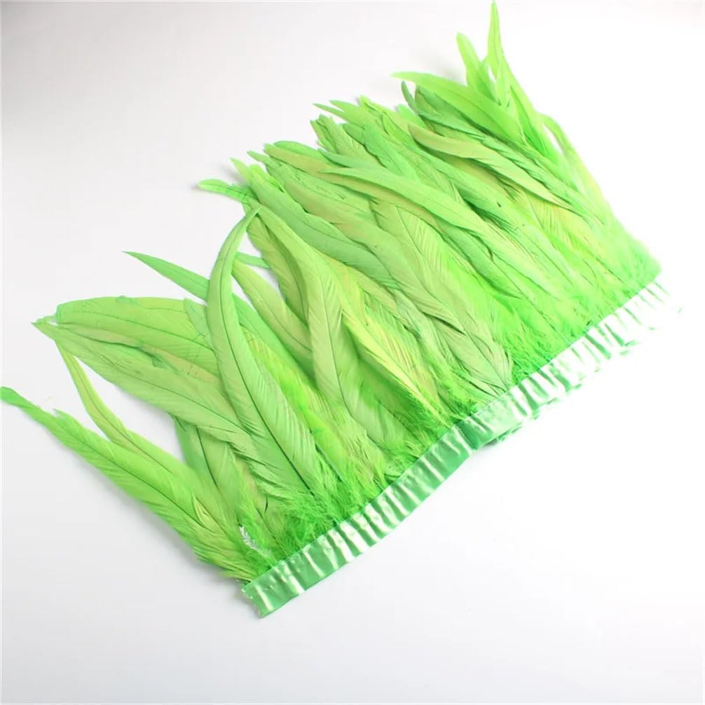 10 Yards Rooster Feathers Trim for DIY Handicrafts 25-30 Cm Feather Fringes for Clothes Accessories Fruit EN8 10 Yards