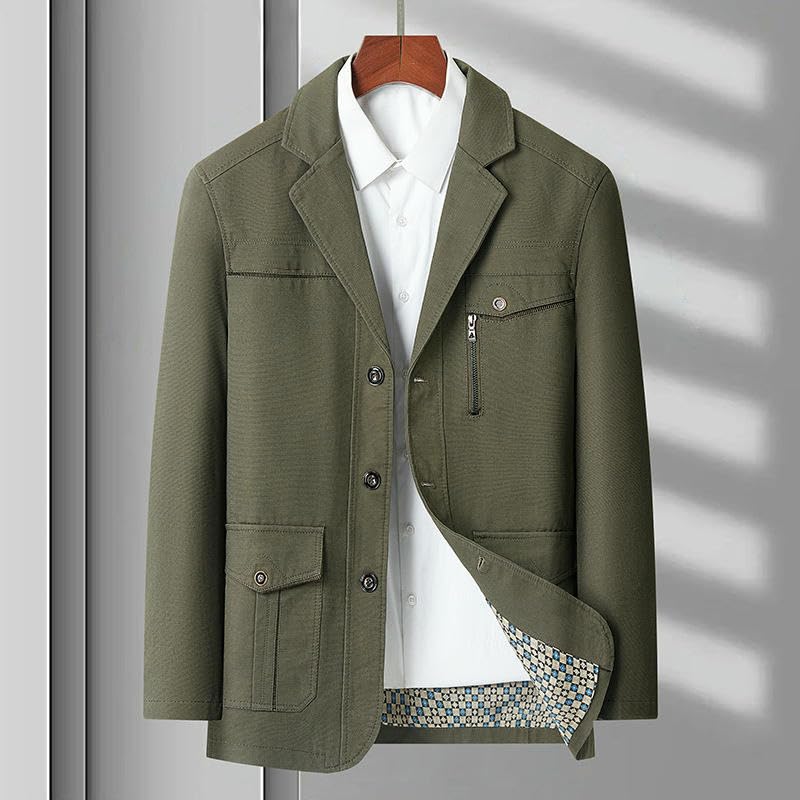 Veste d'automne en coton homme pour se protéger du vent de mi-saison - 3