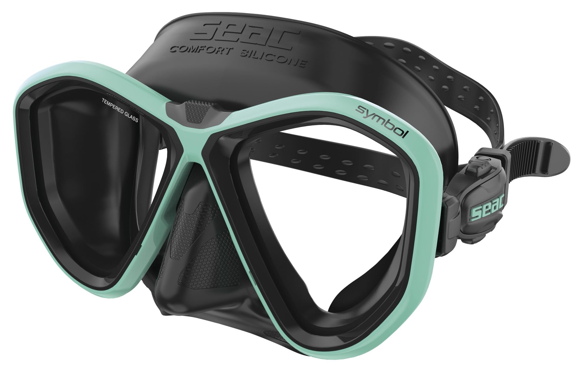 Seac Symbol, Made in Italy diving mask with two lenses and 3D buckle