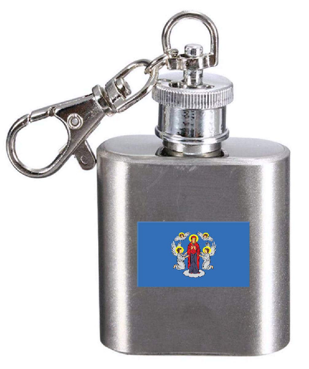Flasque porte-clés gravé Biélorussie Minsk City, une idée cadeau souvenir unique