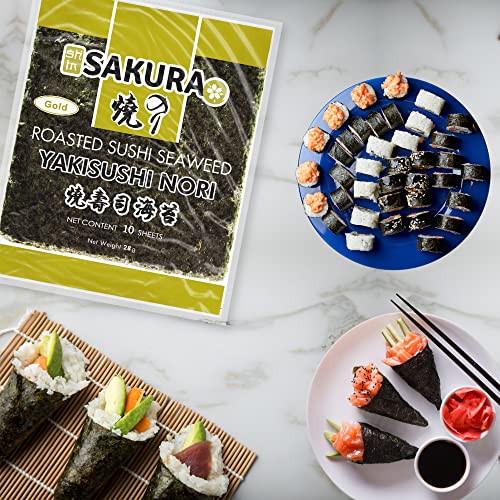 Image of Sakura Roasted Sushi Seaweed YAKISUSHI Nori Sheet 28gms