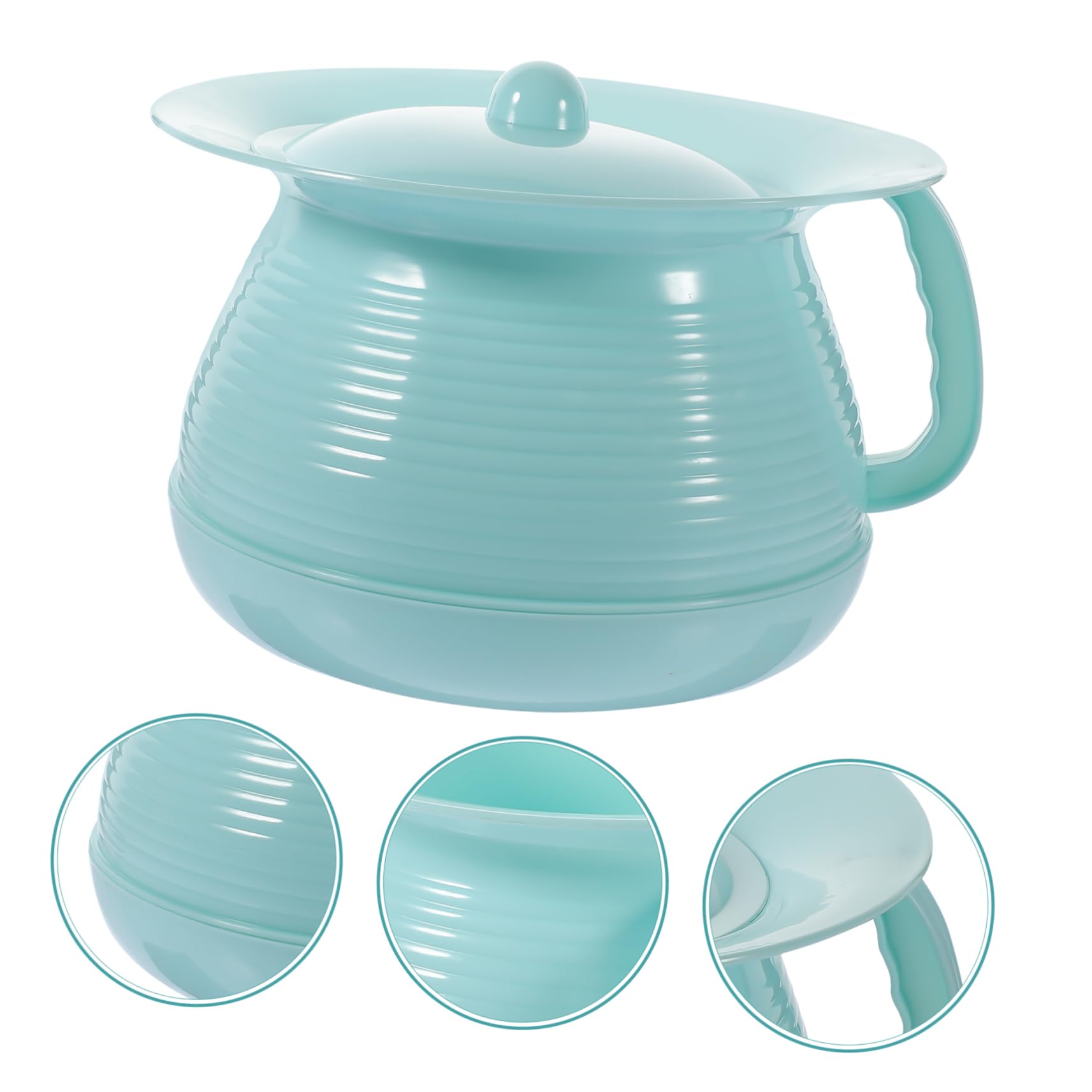 Orinal Infantil de Plástico con Tapa para Hogar y Hospital | Uso Doméstico y Hotelero, Superficie Lisa y Fácil de Limpiar, Diseño Simple y Decorativo