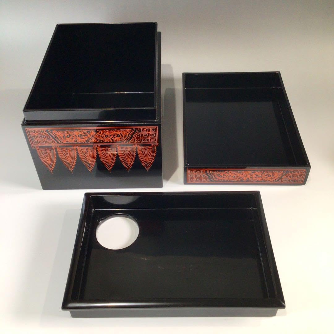 Amazon.co.jp: P712 茶箱 坂本雪斉作 讃岐漆器 蒟醤塗 利休形 共箱