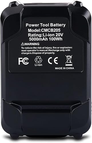 Miniatura 7 de CMCB205 5.0Ah 20V Batería de repuesto para Craftsman 20V batería de iones de litio CMCB201 CMCB202 CMCB204 CMCB205 CMCB206 CMCD700C V20 Series
