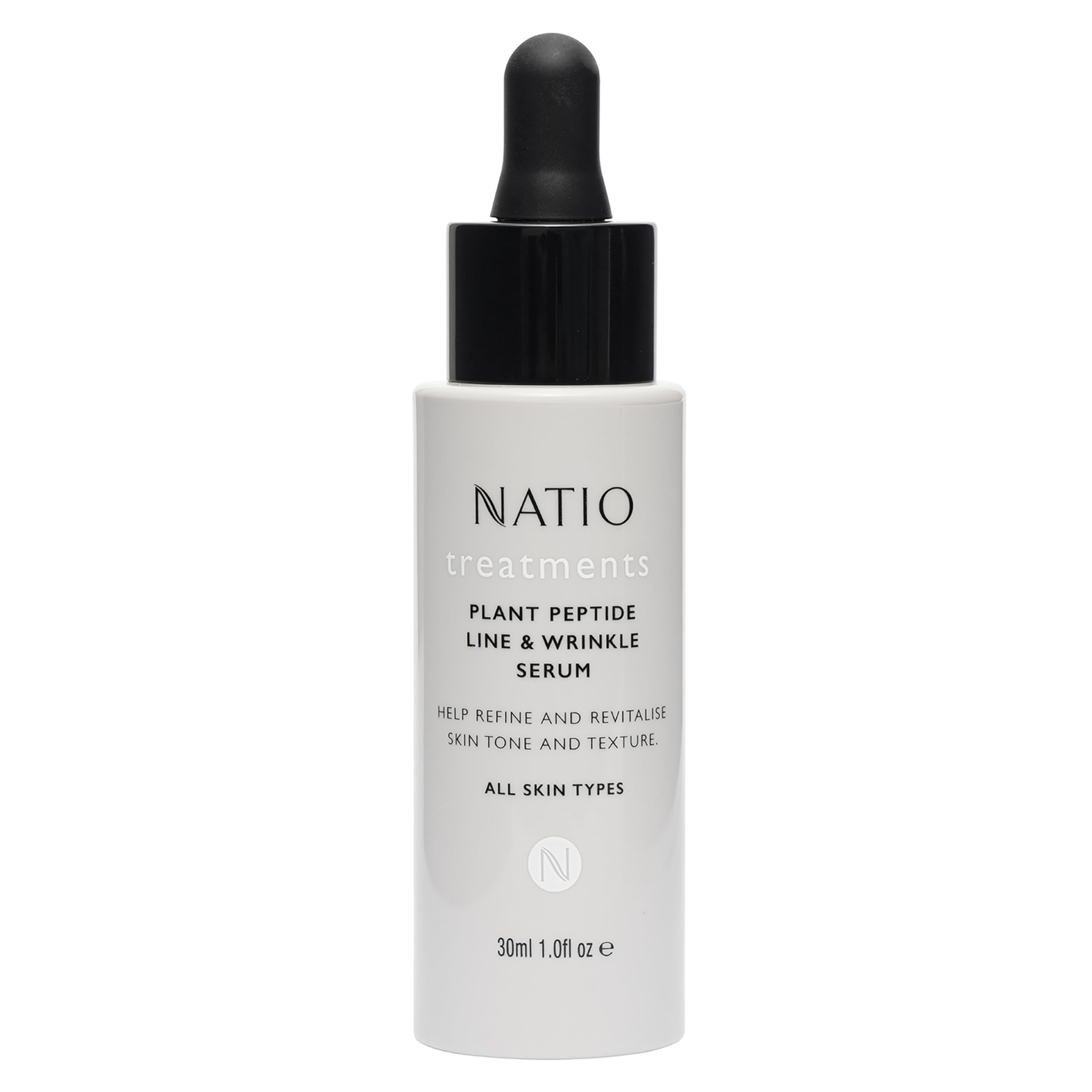 Natio Australia Traitements Sérum Rides et Ridules Aux Peptides Végétaux - Sérum Anti-Vieillissement à Base de Céramides - Sérum Visage - 30 ml
