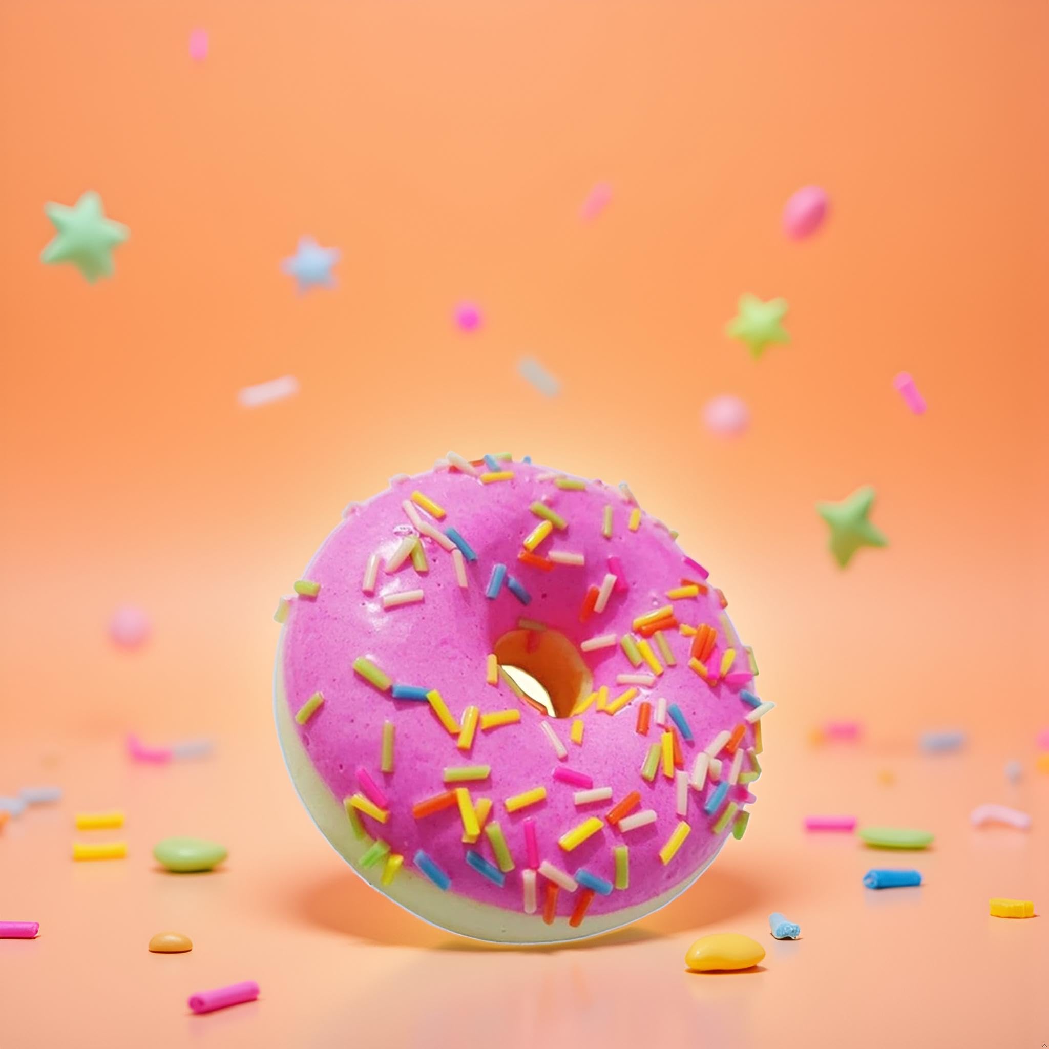 Juroicessry 1 Pc Pink Fake Donuts,Stress Relief Donuts Simulation