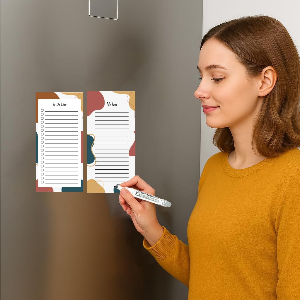 AccuPrints Magnetic to Do List Shopping List Combo– Reusable Dry-Erase - Free Magnetic Marker Flexible Writing Film for Kitchen Fridge/Office Godrej/Metal Wardrobe-image-10