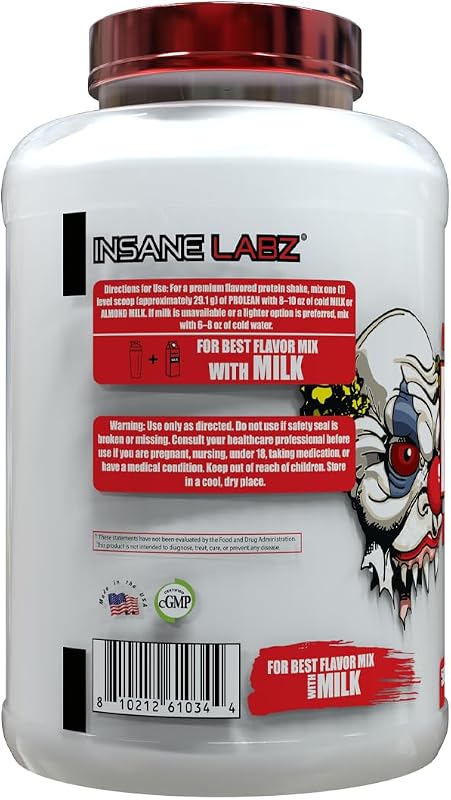 Insane Labz ProLean | Premium Hydrolyzed Collagen Protein & Whey Isolate Protein Powder | 26g Protein | Low Fat, Zero Sugar | 50 Servings Blueberry Muffin image 3