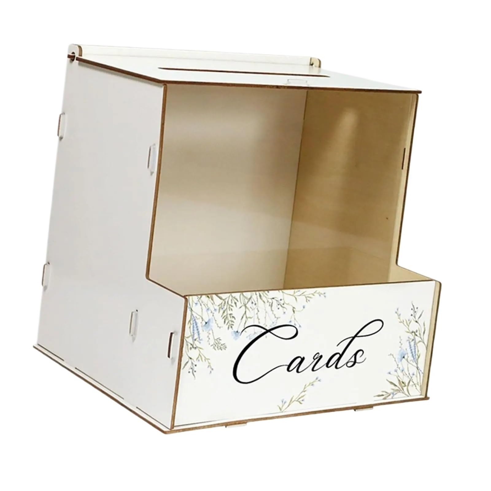 YXINAER Wedding Card Box Wood Wedding Card Box Rustic Decorative With Slot For Anniversary Bridal Shower Party Table Centerpiece Reception