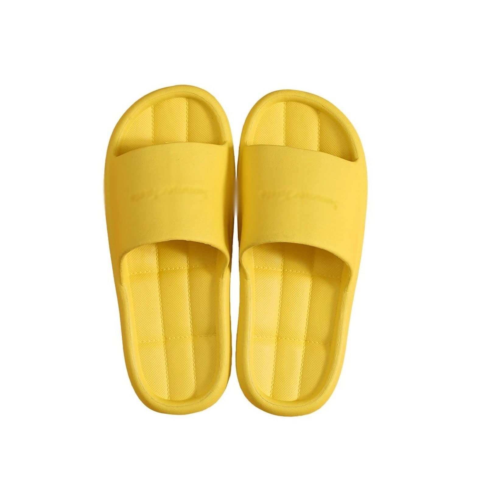 Ciabatte da Donna, da Uomo, da Bagno, da Doccia, per Coppie, da casa, con Suola Morbida e Antiscivolo, da Spiaggia, Casual, da casa, da Piscina (Giallo 42)