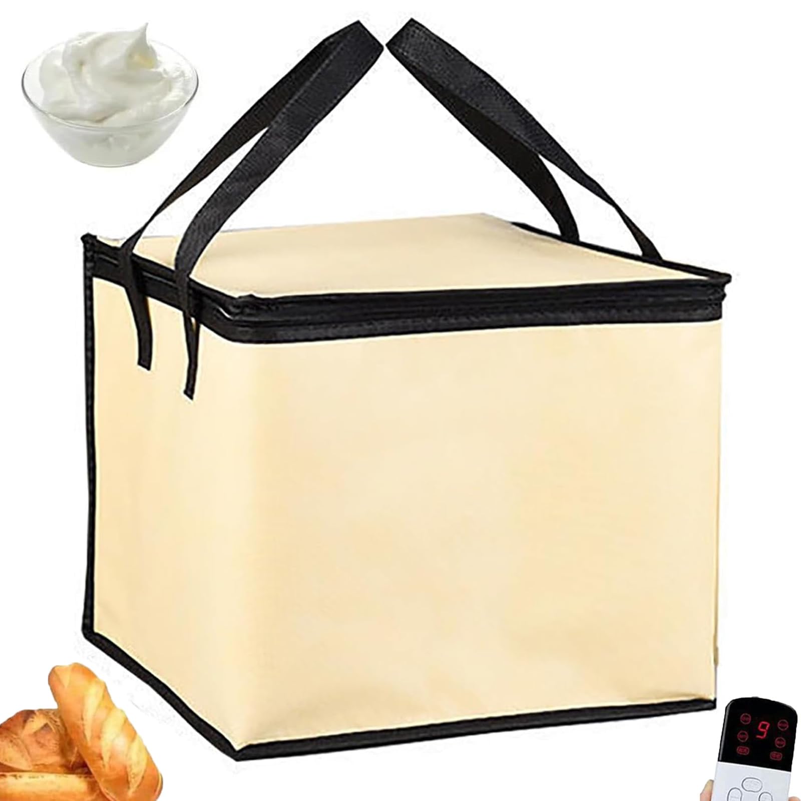 Składany pojemnik do fermentacji chleba, regulowana poduszka grzewcza o 9 poziomach, z uchwytem, ​​stałym timerem, odpowiednia do fermentacji jogurtu, chleba i Natto, 30 l