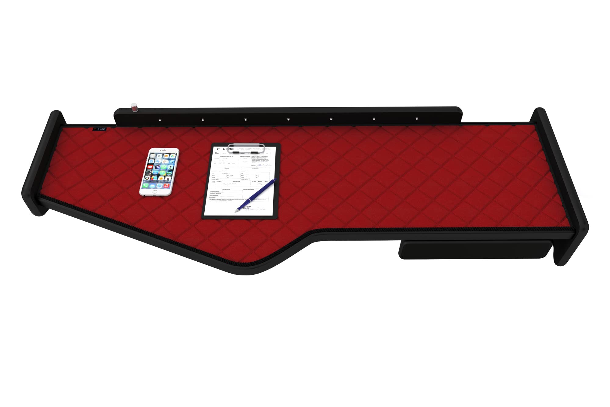 F-CORE Tische auf dem armaturenbrett LKW für Scania R 01.11-12.16 Doppel Mit schublade LED Panel 24V ROT
