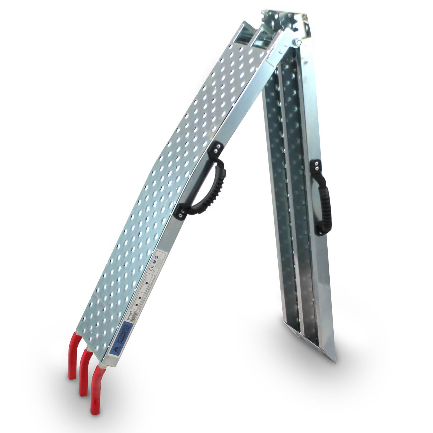 Bituxx 1x Auffahrrampe Verladerampe Quadrampe Motorradrampe Klappbar Stahl bis 400kg Länge 1,96m