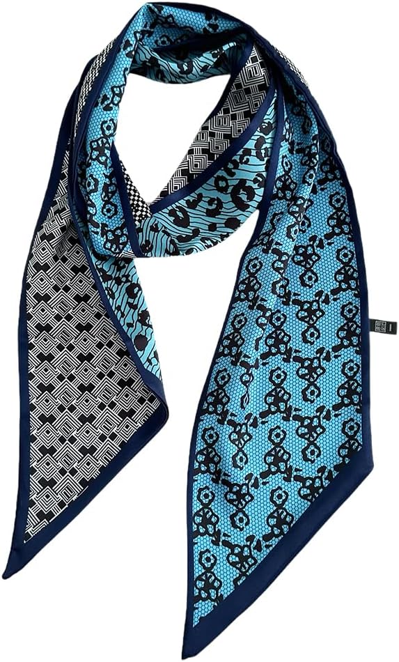 Livrerpi Emulation Silk Scarf Lenço de cabelo de cetim médio lenço de cabeça para mulheres embrulhos presente 69,8 cm