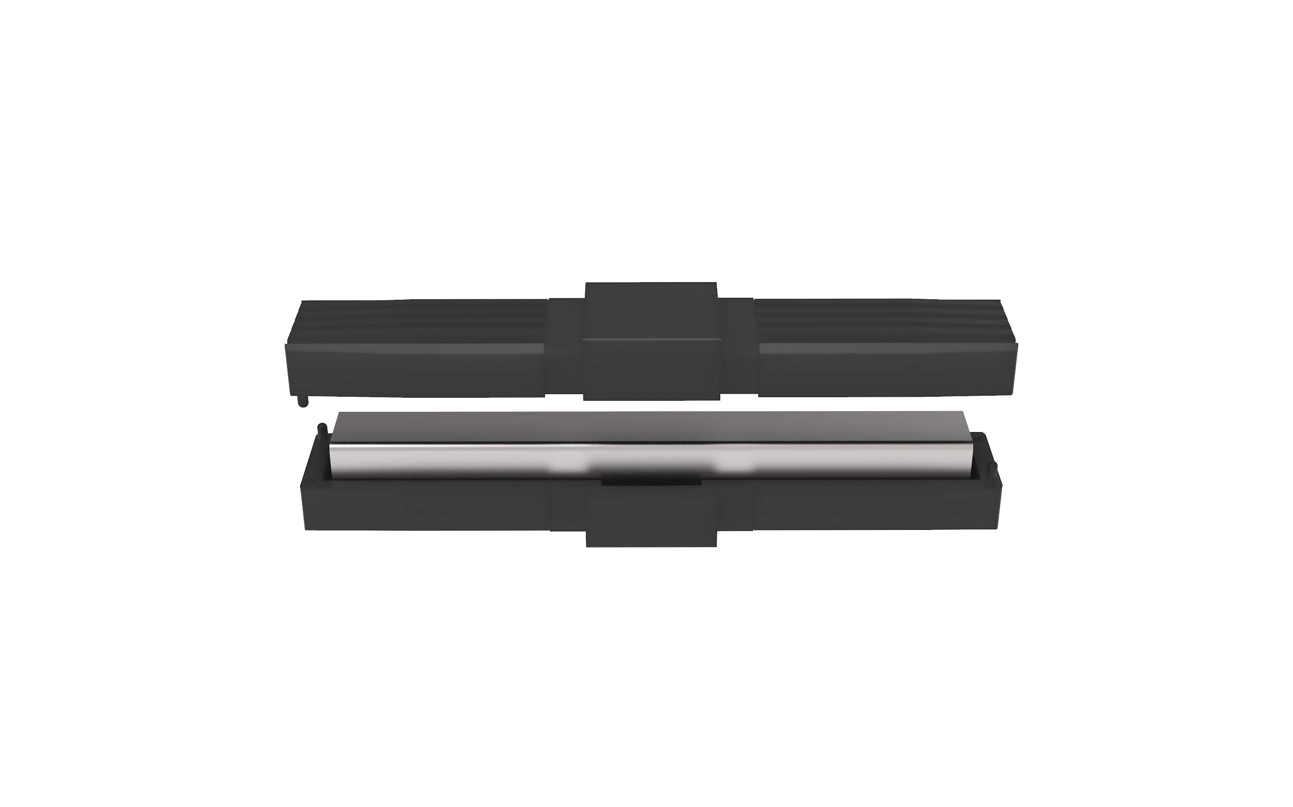 Conectores para tubos cuadrados (en I) - 2 unidades / 25,00 x 25,00 (mm) (Con ALMA de Acero)